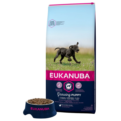 Eukanuba Puppy Large Breed Chicken Bag Shot Front - Dog Food