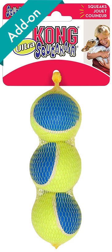 Kong ultra squeakier tennis balls medium 3 pack