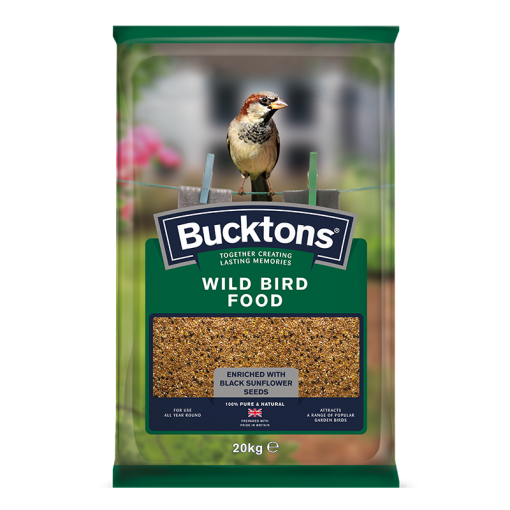 bucktons wild bird food bag shot - seed mix/blend for wild garden birds