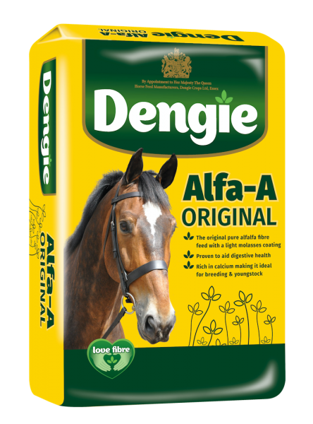 Dengie alfa-a original bag shot, fibre feed for horses and ponies