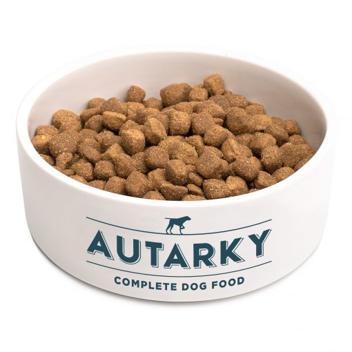Autarky adult chicken dog food bowl of kibble