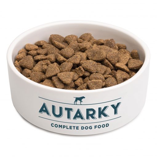 Autarky Mature Lite Chicken dog food kibble in a bowl