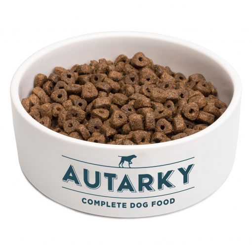 Autarky Puppy Chicken dog food bowl of kibble
