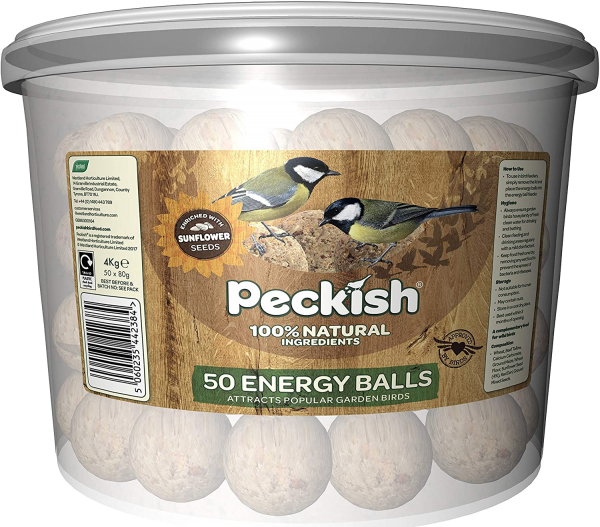 Peckish Natural Balance Energy Suet Fat Balls for Wild Birds, 50 Tub product shot