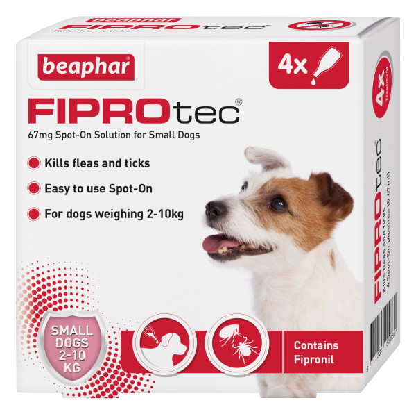 Beaphar FIPROtec Spot-On for Small Dogs 4 Pipette pack product image