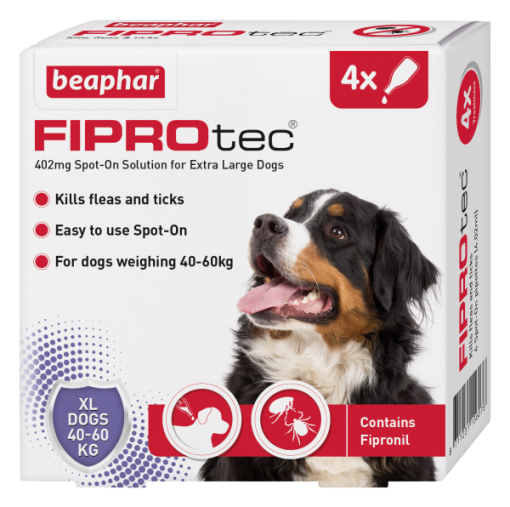 Beaphar FIPROtec Spot-On for Extra Large Dogs 4 Pipette pack product image
