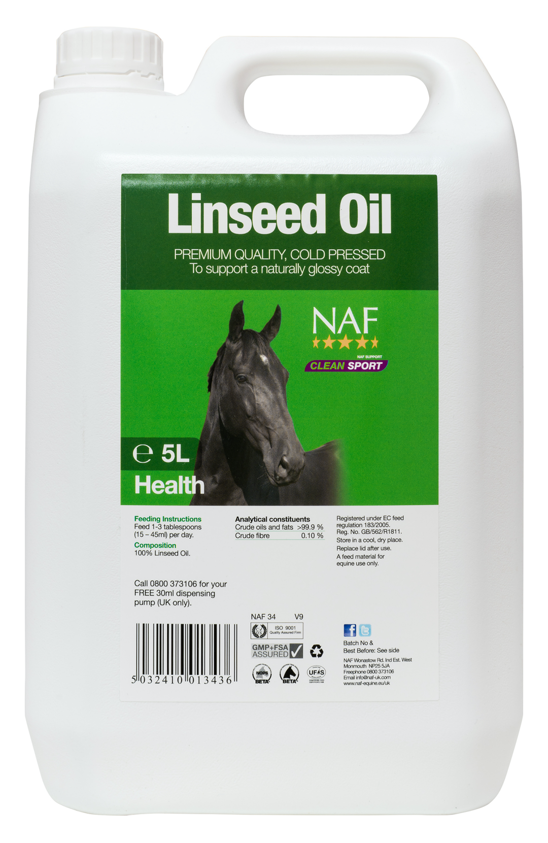 NAF Linseed Oil Horse & Pony Supplement Hawthorn